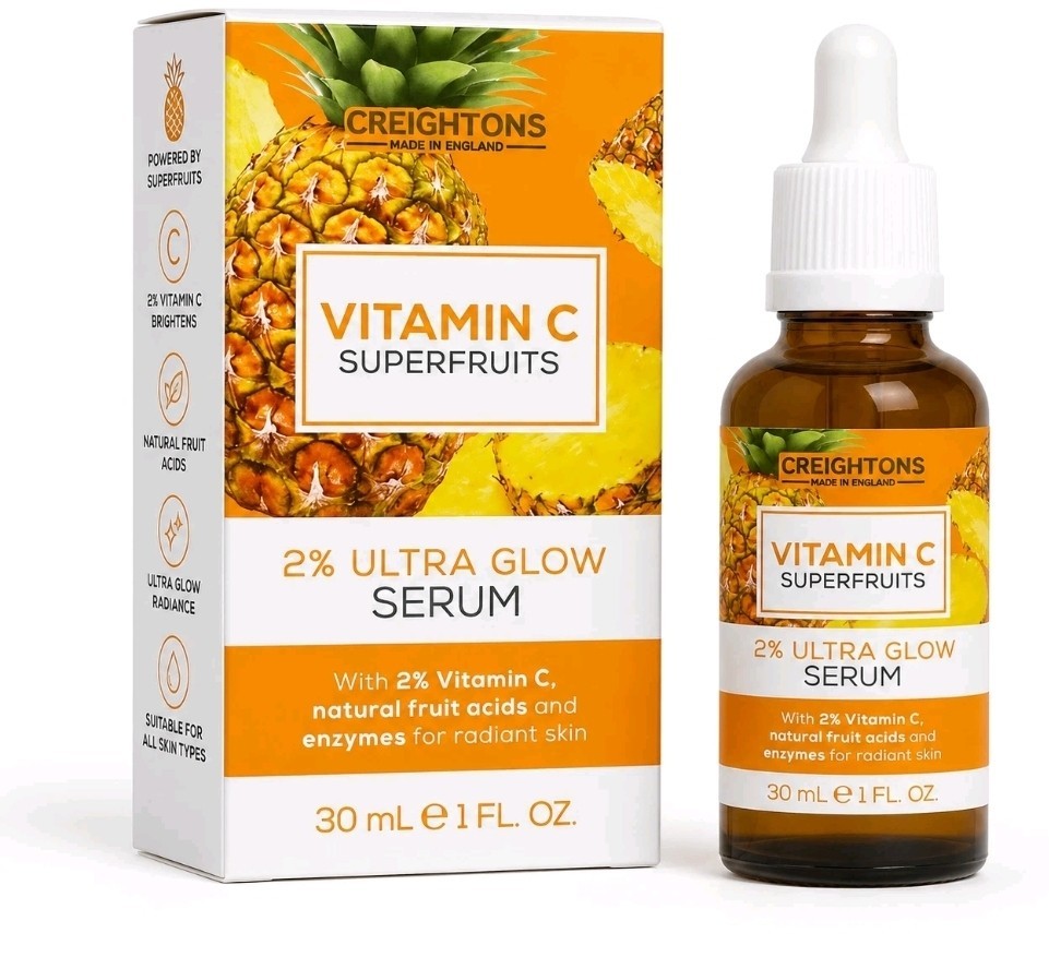 Creightons Vitamin C Superfruits 2% Hydrate & Glow Serum 30ml .