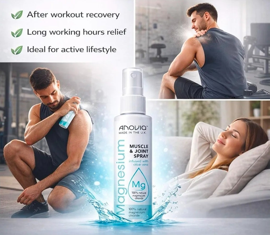 Anovia Magnesium Sleep Spray 200ml and Anovia Magnesium Muscle & Joint Spray 200